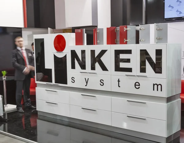Linken system furniture accessories company booth — Stock Photo, Image