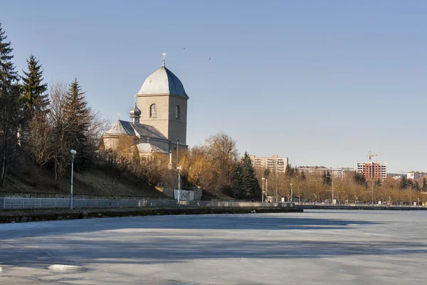 Церква Святого Хреста в м. Тернопіль, Україна — стокове фото