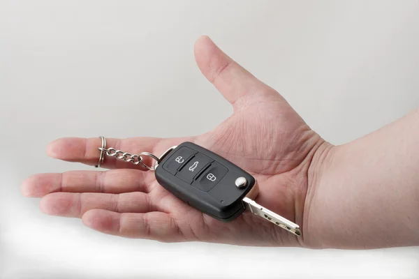 Hand Holding Car Key — Stock Photo, Image