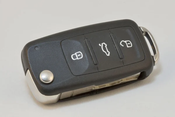 Modern Car Key and Remote on White — Stock Photo, Image