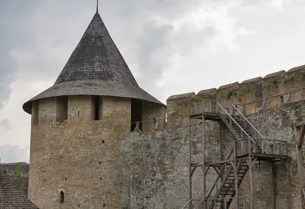 Torre de Kamianets Castillo de Podilsky —  Fotos de Stock