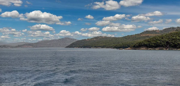 Costa Este Corfú Con Cielo Dramático Grecia — Foto de Stock