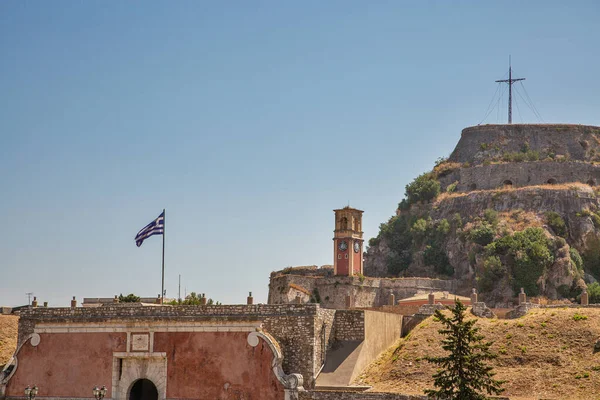 Famoso Monumento Turístico Antigua Fortaleza Veneciana Con Puerta Central Torre — Foto de Stock