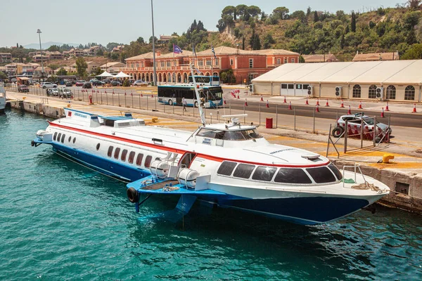 Kerkyra Corfou Grèce Juillet 2021 Croisières Ioniennes Santa Durres Hydroptère — Photo