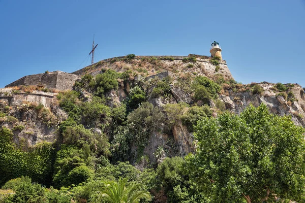 Διάσημο Τουριστικό Ορόσημο Παλιό Ενετικό Φρούριο Και Φάρος Κέρκυρα Κέρκυρα — Φωτογραφία Αρχείου