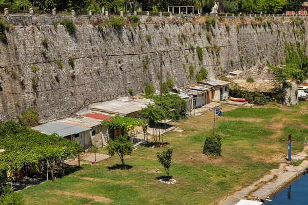 Alte Yachtschuppen Der Nähe Der Mauern Der Alten Venezianischen Festung — Stockfoto