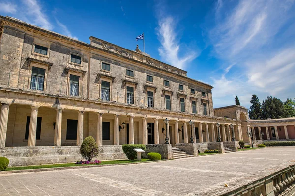 Korfu Museum Asian Art Fasade Řecko Byl Postaven Jako Palác — Stock fotografie