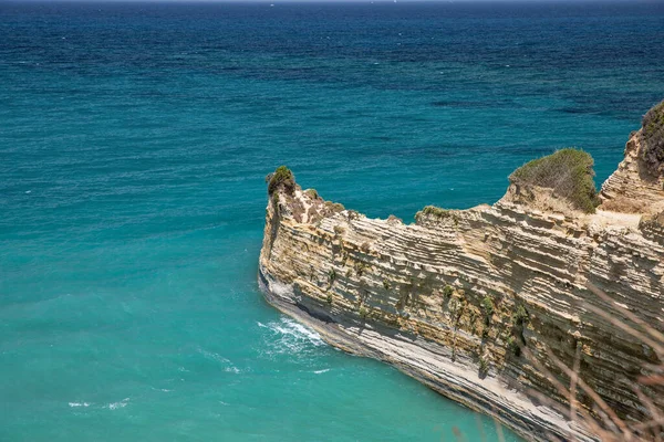 Paisagem Marinha Famoso Canal Amour Corfu Island Grécia — Fotografia de Stock