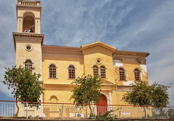 Lefkimmi Deki Kutsal Agios Arsenios Tapınağı Korfu Adası Yunanistan Lefkimmi — Stok fotoğraf