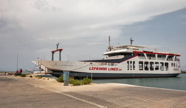 Lefkimmi Corfu Griekenland Augustus 2021 Lefkimmi Lines Veerboot Ioannis Kapodistrias — Stockfoto