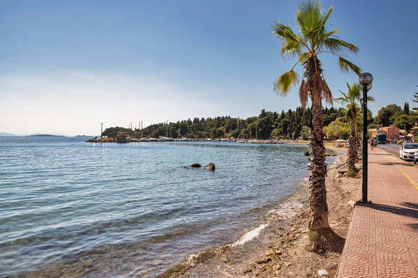 Ypsos Corfu Greece August 2021 Famous Ipsos Beach Greek Beach — Stock Photo, Image