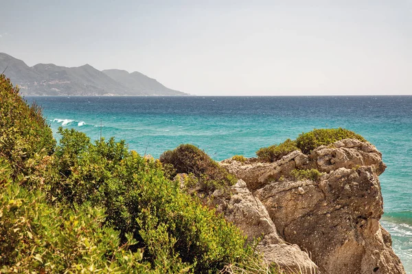 Bela Paisagem Panorâmica Ilha Corfu Grécia — Fotografia de Stock