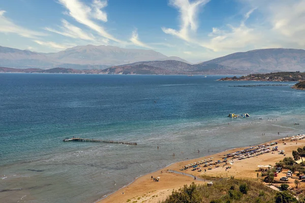 Kalamaki Beach Seascape View Corfu Island Greece — Stock Photo, Image