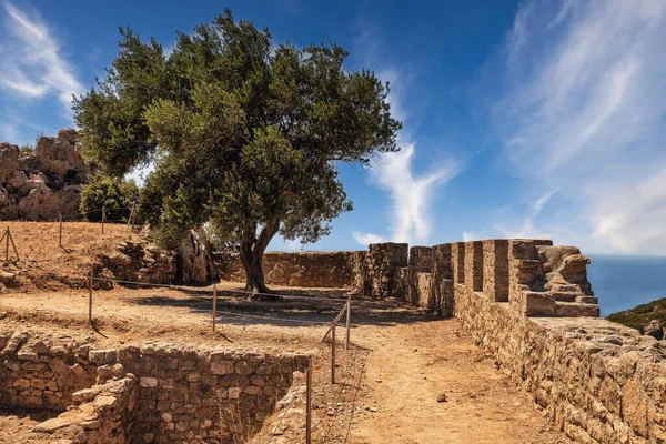 Antik Taş Harabeleri Angelocastro Korfu Adası Yunanistan — Stok fotoğraf