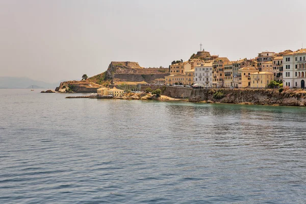 Kerkyra Cityscape Corfu Island Greece Sea Bay Calm Turquoise Water — Fotografia de Stock