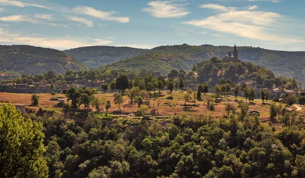 Veduta Aerea Veliko Tarnovo Con Fortezza Zarevetti Cattedrale Dell Ascensione — Foto Stock