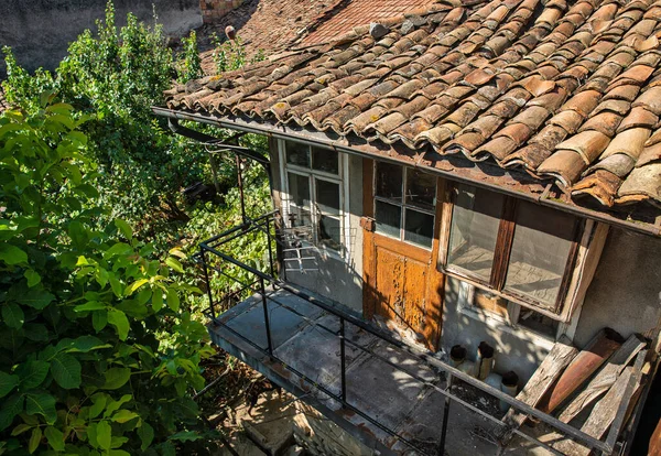 Old Abandoned Residential House Closeup Veliko Tarnovo Old Town Bulgaria — Foto Stock