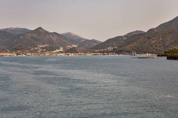 Igoumenitsa Paisagem Marítima Cidade Porto Montanhas Thesprotia Grécia — Fotografia de Stock