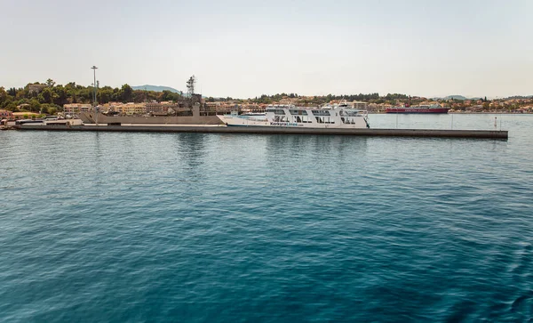 Kerkyra Corfu Grécia Agosto 2021 Kerkyra Seaways Hermes Kerkyra Lines — Fotografia de Stock