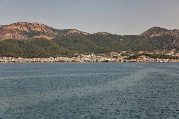 Igoumenitsa Paisaje Marino Ciudad Puerto Montañas Tesprocia Grecia — Foto de Stock