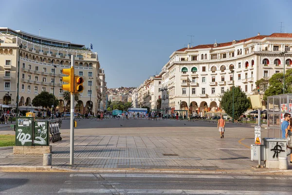 Thessaloniki Greece July 2021 Residential Office Architecture Aristotelous Square Second — Stock fotografie