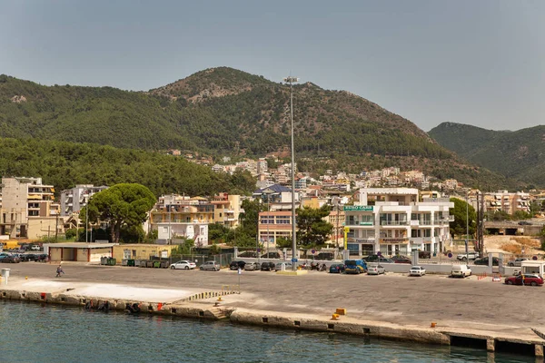 Igoumenitsa Grèce Août 2021 Paysage Urbain Avec Port Passagers Est — Photo