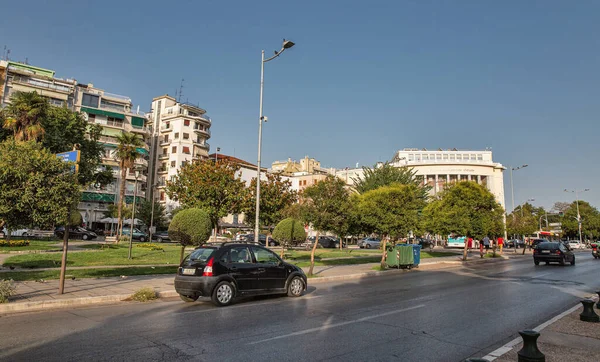 Thesszaloniki Görögország 2021 Július Városkép Mela Parkkal Niki Sugárúttal Arisztotelészi — Stock Fotó