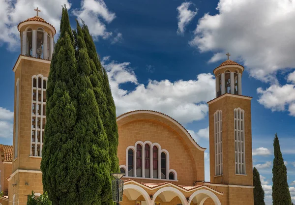 Antica Chiesa San Giorgio Facciata Paralimni Cipro — Foto Stock