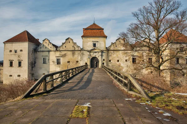 Svirzh Castle Ukraine Fortified Aristocratic Residence Lviv Region Originally Built — Stock Photo, Image