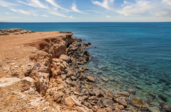 Paysage Marin Littoral Rocheux Estival Ayia Napa Chypre — Photo