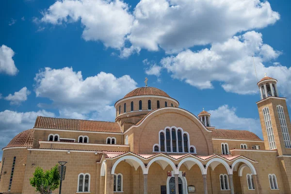 Antica Chiesa San Giorgio Facciata Paralimni Cipro — Foto Stock