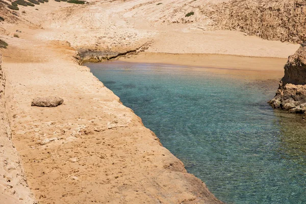 Dzika Plaża Krajobraz Morski Ayia Napa Cypr — Zdjęcie stockowe