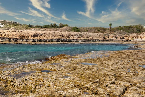Praia Selvagem Ayia Napa Chipre — Fotografia de Stock