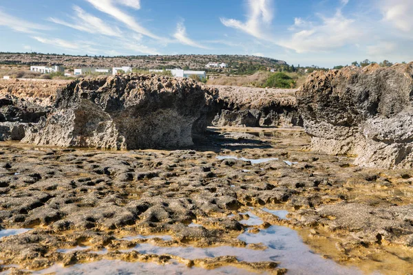 Paisaje Marino Rocoso Ayia Napa Chipre — Foto de Stock