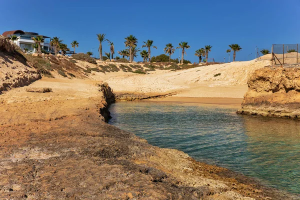 Kıbrıs Rum Kesimi Nin Ayia Napa Kentinde Kumsal Manzarası — Stok fotoğraf