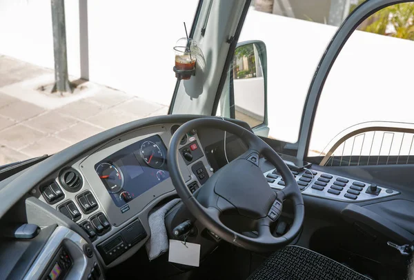 Bus Leerer Fahrersitz Nahaufnahme — Stockfoto