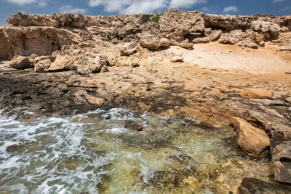 Felsige Meereslandschaft Ayia Napa Zypern — Stockfoto