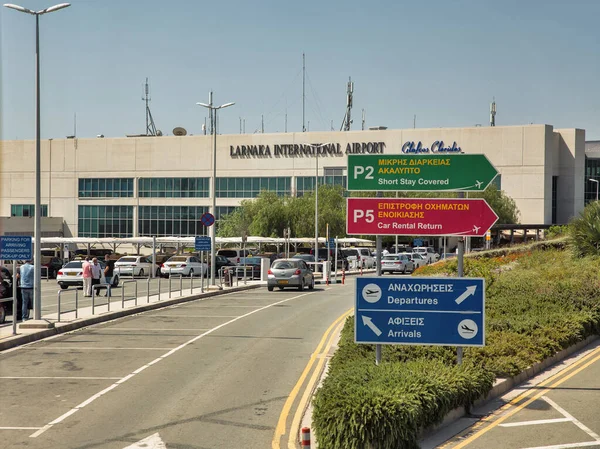 Larnaca Cyprus May 2021 Glafcos Clerides Larnaca International Airport Larnaca — Stock Photo, Image