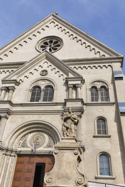 Standbeeld Van Johannes Van Nepomuk 1749 Carmelita Basiliek Basilica Minor — Stockfoto