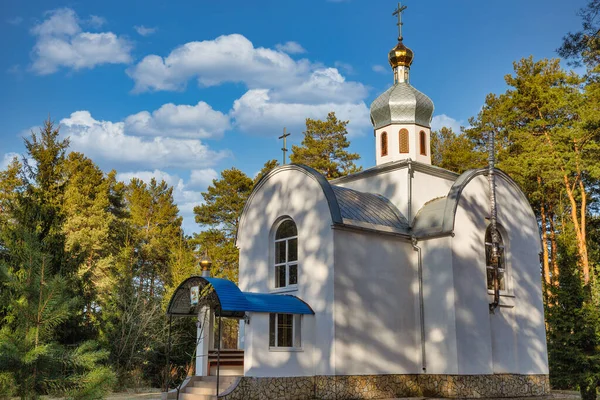Small Church Forest Velyki Berezhtsi Kremenets Ternopil Region Ukraine — стоковое фото