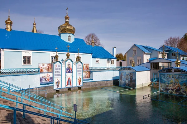 Onyshkivtsi Ukraine March 2022 Miraculous Spring Anna Monastery Nicholas Convent — стоковое фото