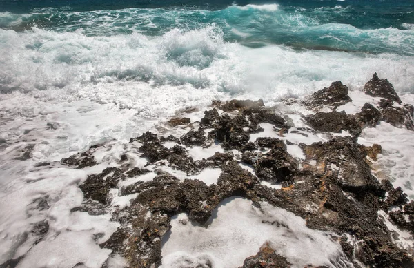 Ayia Napa Veraneo Balneario Rocoso Mar Tormentoso Chipre —  Fotos de Stock