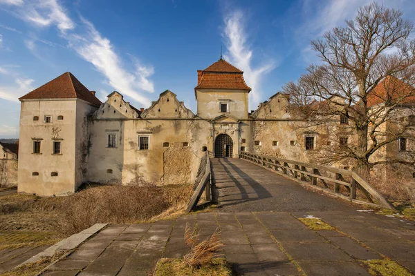 Svirzh Castle Ukraine Fortified Aristocratic Residence Lviv Region Originally Built — Stock Photo, Image