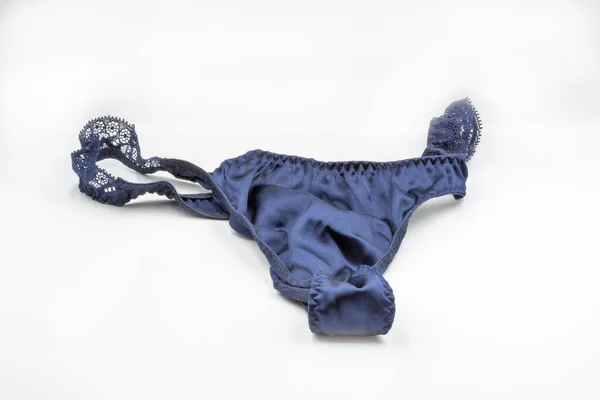 Calcinhas Renda Azul Fecham Branco Lingerie Lingerie Renda Feminina Calcinha — Fotografia de Stock