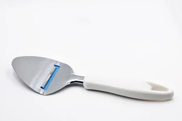 Modern Cheese Knife Plastic Handle White — Stock Photo, Image