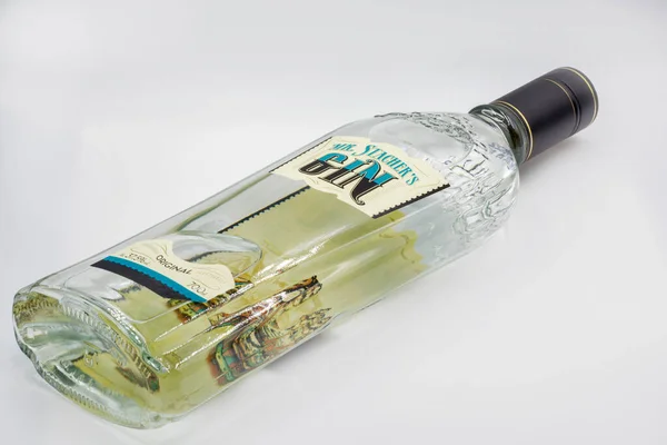 Kyiv Ukraine May 2021 Original Stachers Dry Gin Bottle Closeup — Foto Stock
