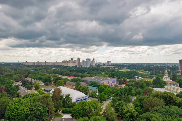 Kyiv Ukraine July 2021 Landscape Drone View National Expocenter Holosiivskyi — Stockfoto