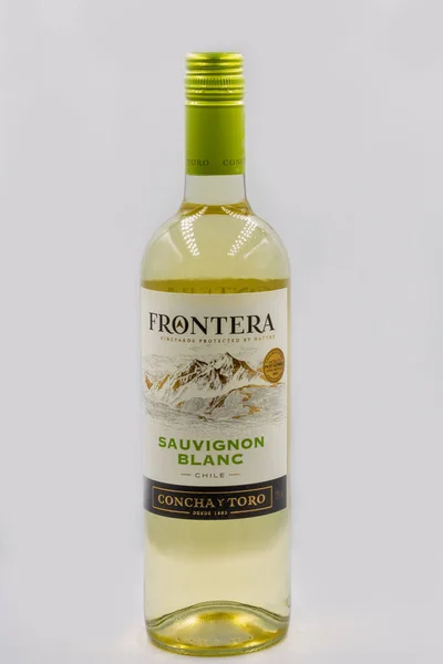 Kyiv Ukraine November 2021 Frontera Sauvignon Blanc Chilean White Dry — Stock Photo, Image