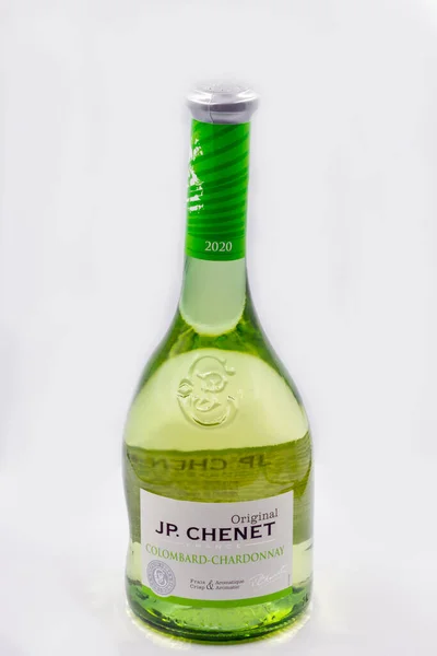 Kiev Ukraina Maj 2022 Studio Fotografering Chenet Colombard Chardonnay Vit — Stockfoto