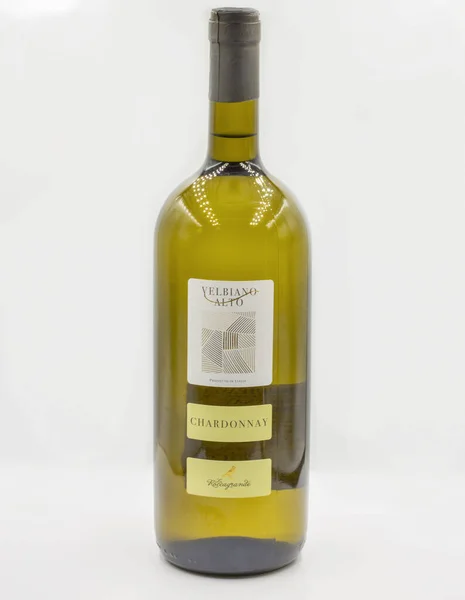 Kiev Ukraina Augusti 2021 Studio Fotografering Roccagrande Velbiano Alto Chardonnay — Stockfoto